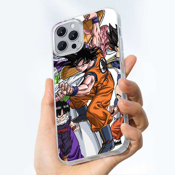 DBZ Goku Fighting Stance Gohan Piccolo Krillin Vegeta Frieza Color iPhone case