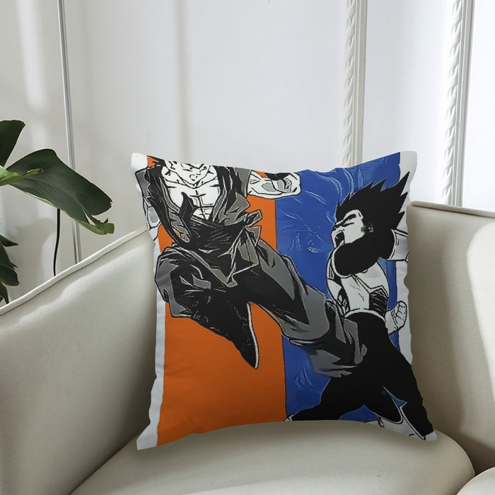 Red Goku And Blue Vegeta Fight Dragon Ball Z Couch Pillowcase