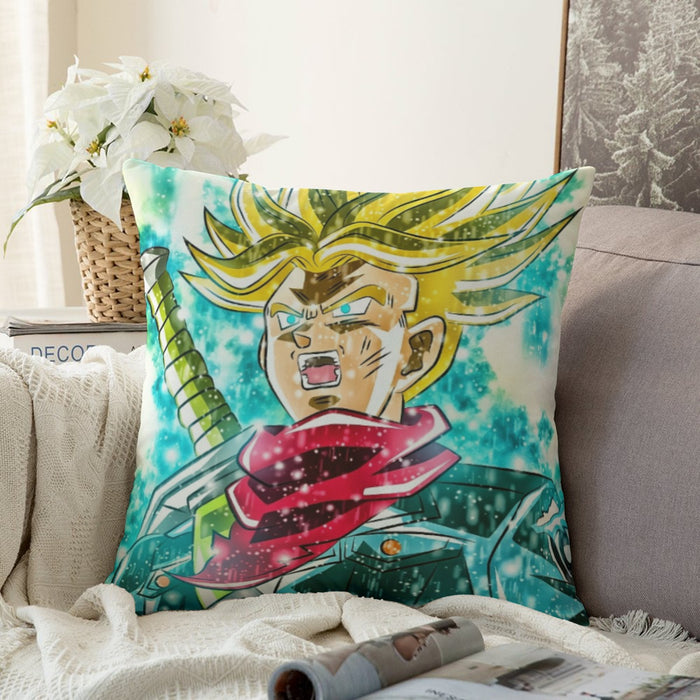 DBZ Trunks Super Saiyan Powerful Battle Ultimate Transformation Design Couch Pillowcase