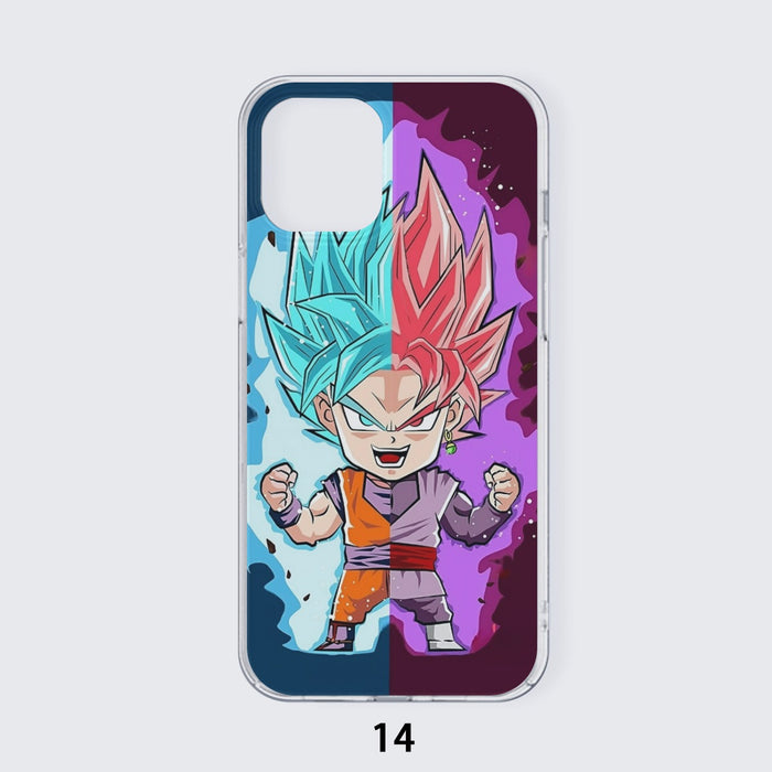 DBZ Goku Zamasu SSGSS God Blue Rose Super Saiyan Chibi iPhone case