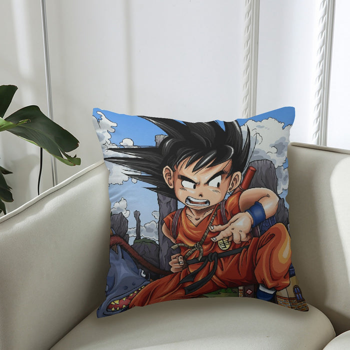 Dragon Ball Anime Angry Kid Goku Sky Clouds Blue 3D Couch Pillowcase