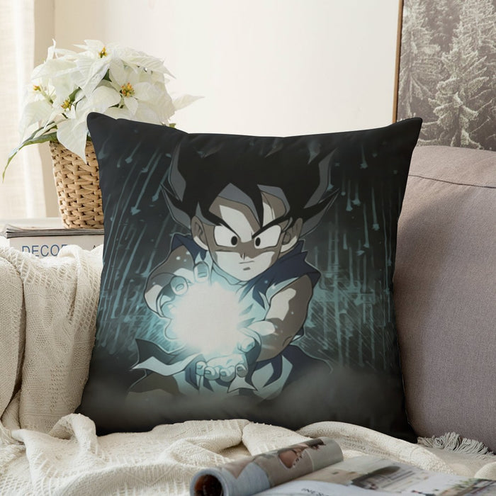 Dragon Ball Goku Kid Practice Kamehameha Cute Round Neck Design Couch Pillowcase