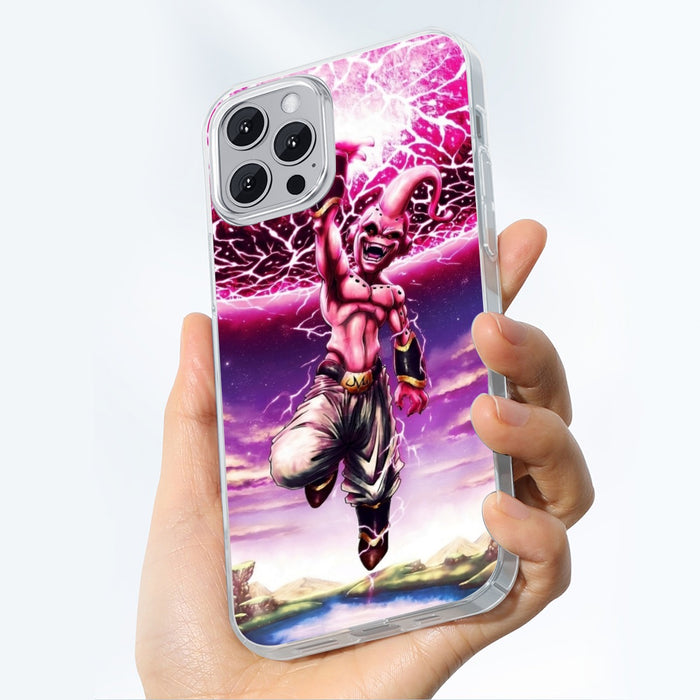 DBZ Kid Buu Super Villain Giant Ki Blast Realistic Design iPhone case