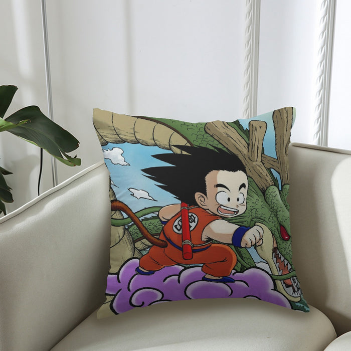 Dragon Ball  Kid Goku Flying With Shenron Couch Pillowcase