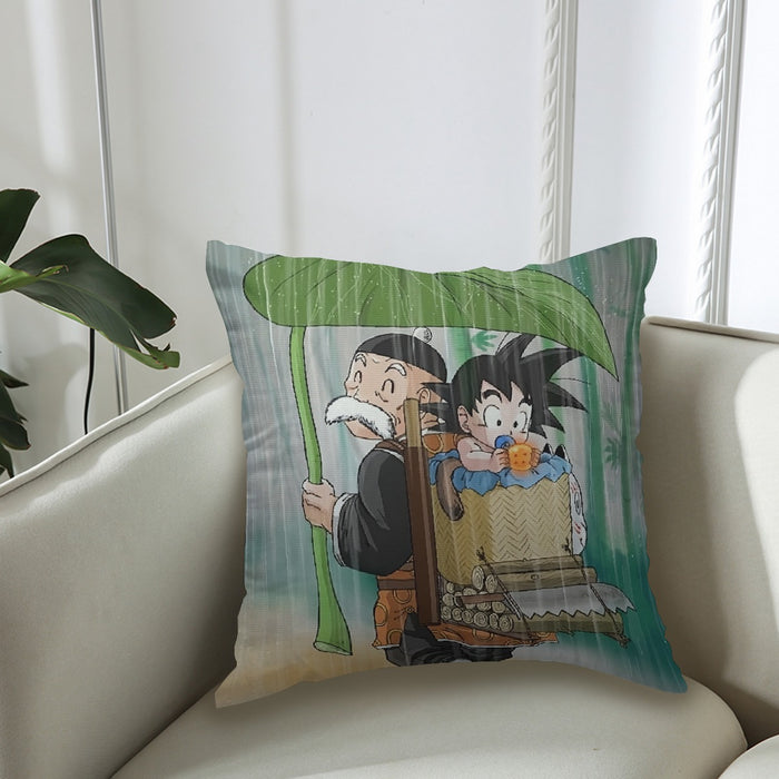 DBZ Kid Goku Super Saiyan Grandpa Gohan Cover Rain Cute Design Couch Pillowcase