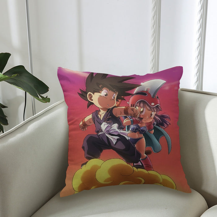 Kid Goku & Chichi Flying on Golden Cloud 3D Couch Pillowcase