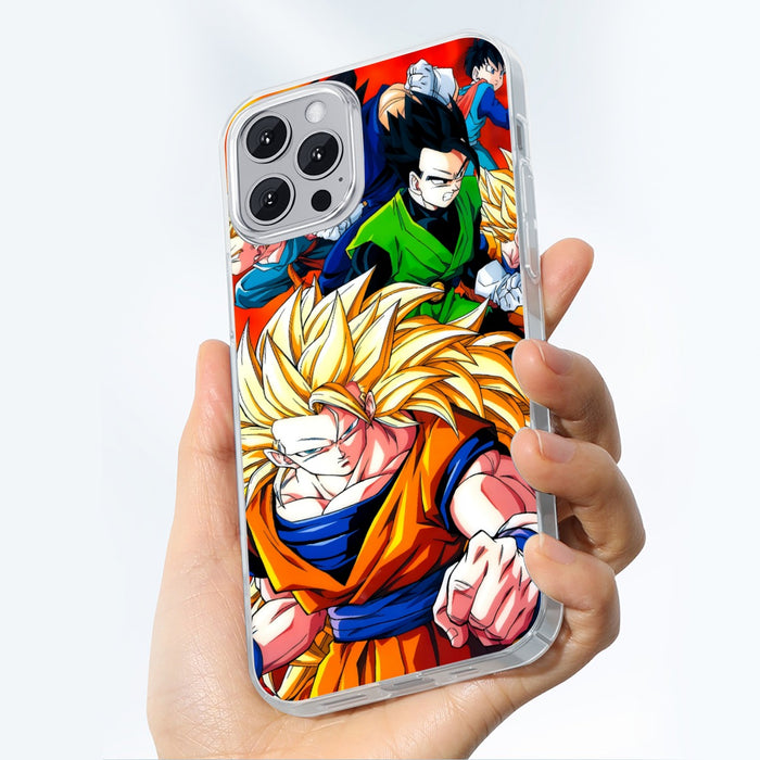 Dragon Ball Goku Super Saiyan 3 Vegeta Gohan Trending Design iPhone 15 Series Phone Case