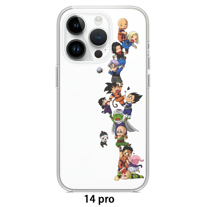 Dragon Ball Z Cute Adorable Chibi DBZ Characters White iPhone case