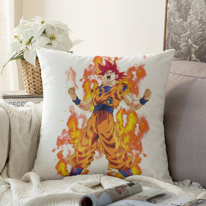 Awesome Goku Super Saiyan God Transformation DBZ Couch Pillowcase