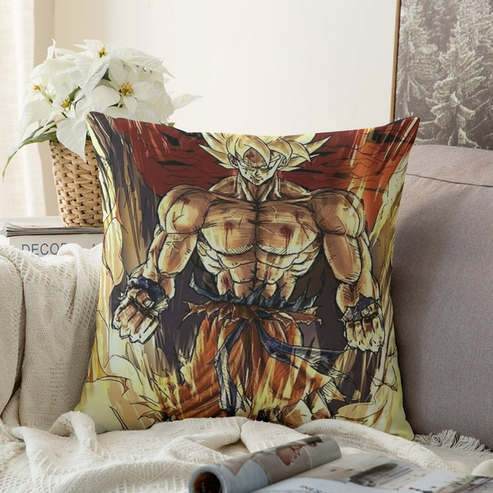 Powerful Goku Super Saiyan 2 Transformation SSJ2 Couch Pillowcase