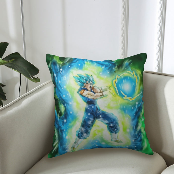 DBZ Goku Super Saiyan Blue SSGSS Kamehameha Power Attack Couch Pillowcase