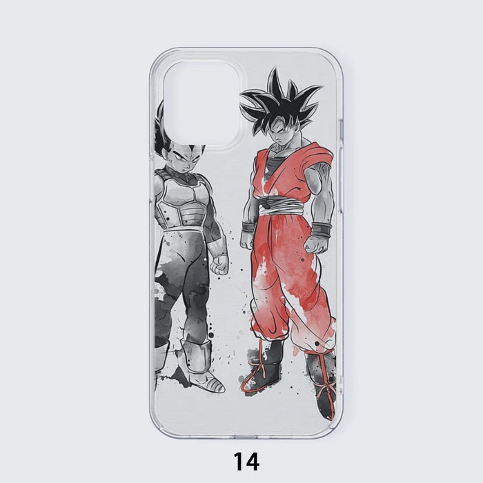 Watercolor Goku And Vegeta Posing Dragon Ball Z iPhone case