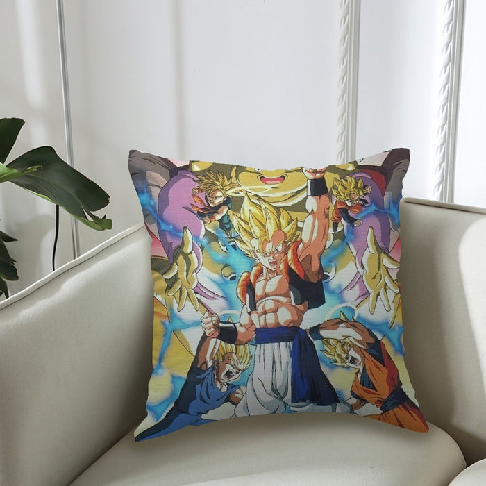 DBZ Goku Vegeta Fusion Saiyan Gogeta Colorful Design Streetwear Couch Pillowcase