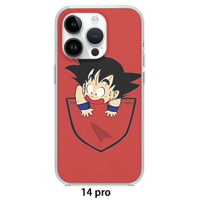 Dragon Ball Cute Goku Kid Pocket Simple Design Streetwear iPhone case