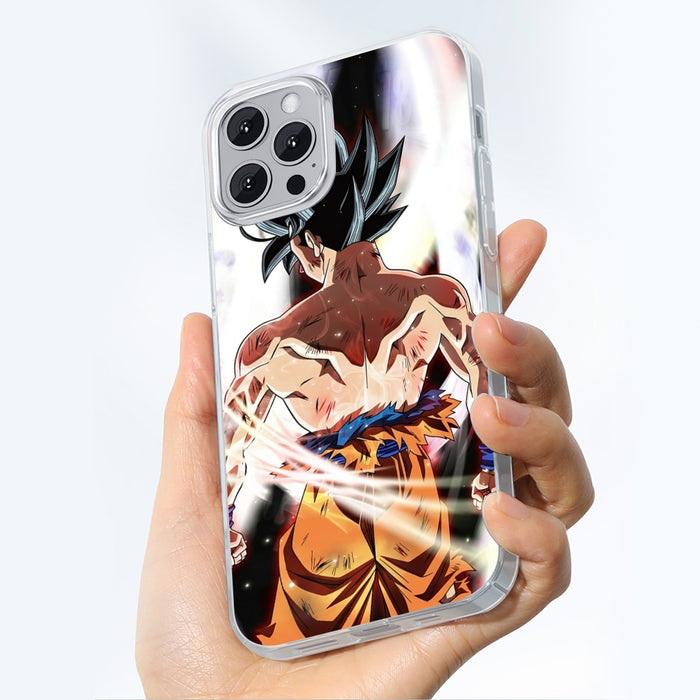 Dragon Ball Goku Damaged Battle Muscular Powerful Aura iPhone case