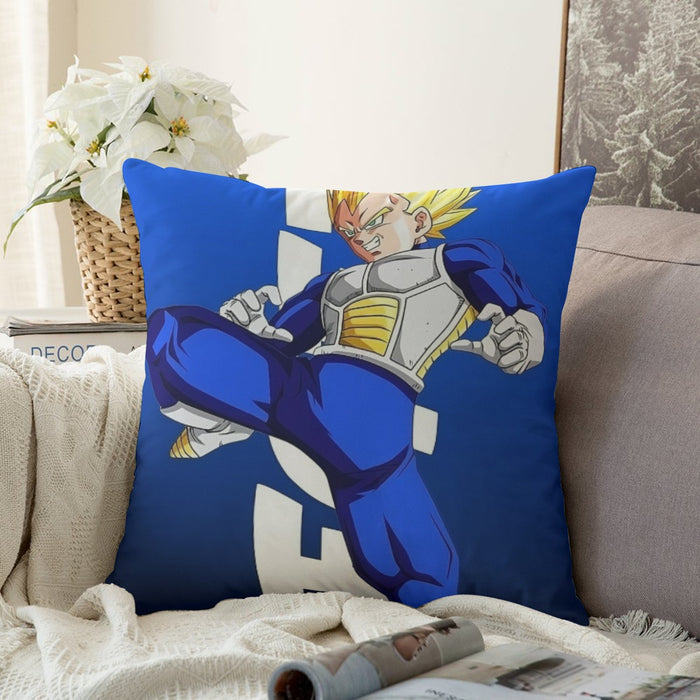 Vegeta With Background Word Dragon Ball Couch Pillowcase