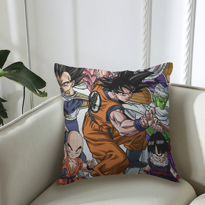 DBZ Goku Fighting Stance Gohan Piccolo Krillin Vegeta Frieza Color Couch Pillowcase