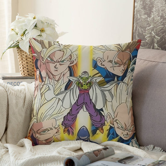 Dragon Ball Goku Vegeta Saiyan Piccolo Namekian Vibrant Design Couch Pillowcase