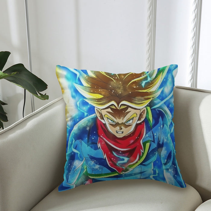 DBZ Rage Super Saiyan Trunks Portrait Unique Style Couch Pillowcase