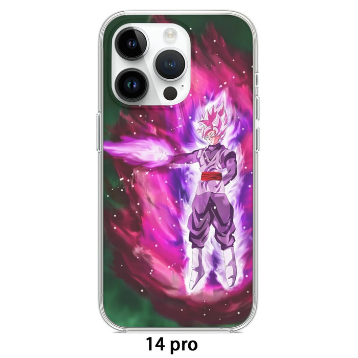 Goku Black Super Saiyan Rose Power Aura Streetwear Design iPhone case