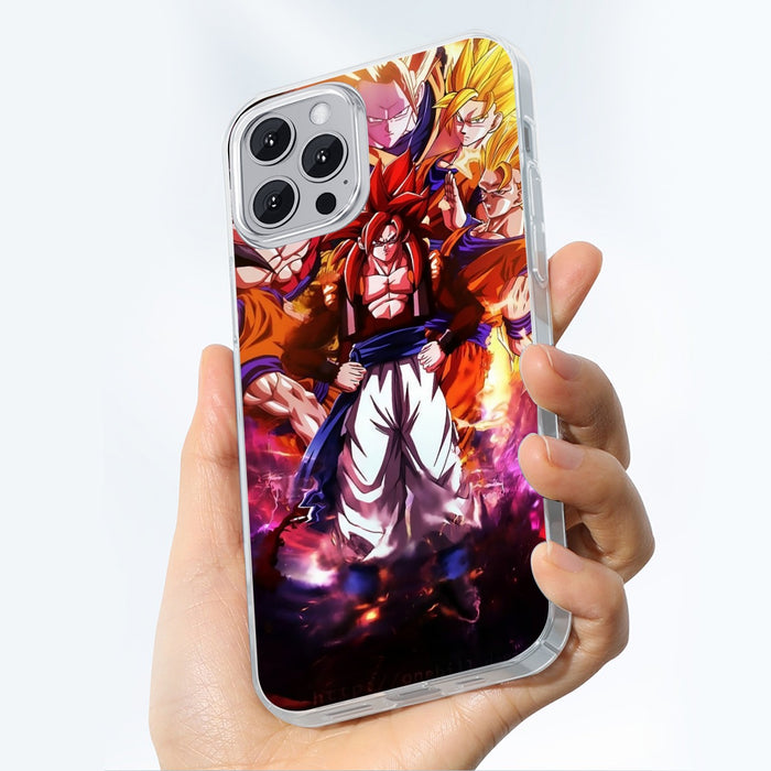 DBZ Gogeta Goku Vegeta Super Saiyan Powerful Lightning Thunder Design iPhone case