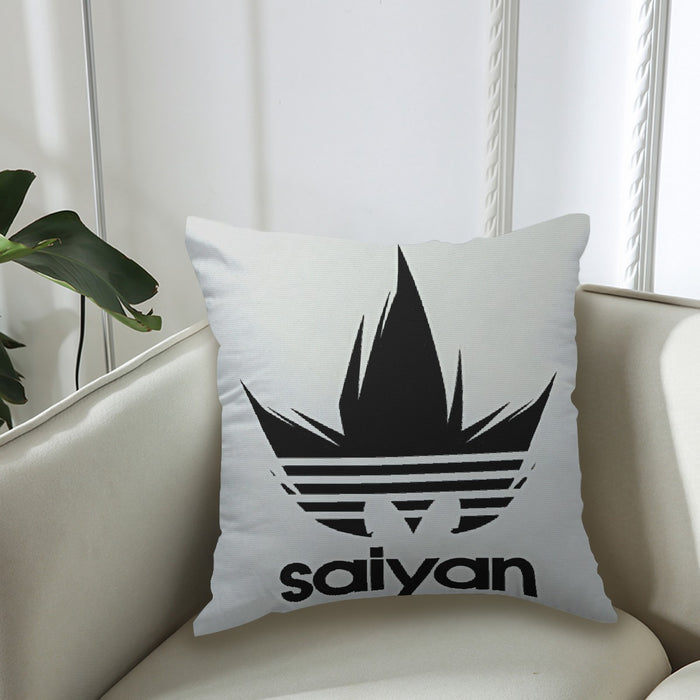 Dragon Ball Z Black Saiyan Adidas Parody Print Gray Couch Pillowcase