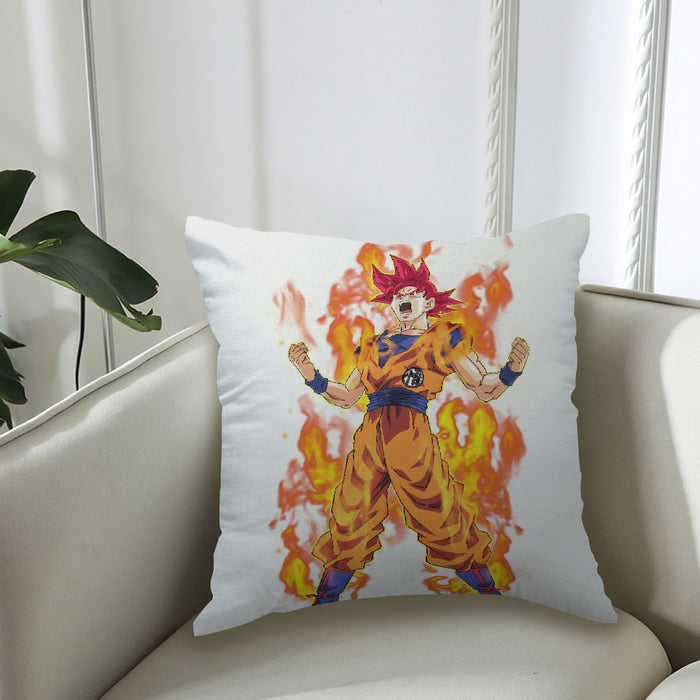 Awesome Goku Super Saiyan God Transformation DBZ Couch Pillowcase