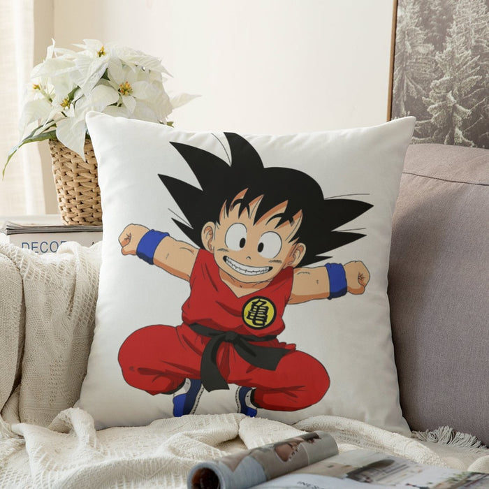 DBZ Jumping Kid Goku In His Training Suit Couch Pillowcase