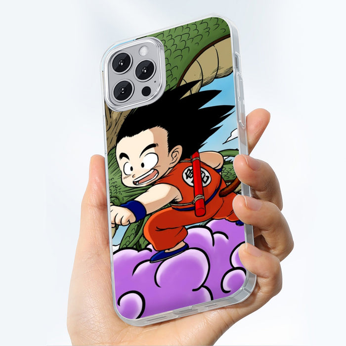 Dragon Ball  Kid Goku Flying With Shenron iPhone case