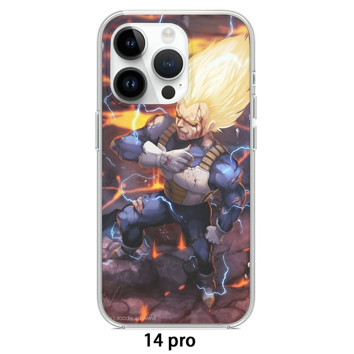 Dragon Ball Z Vegeta Super Saiyan Lightning Custom iPhone case