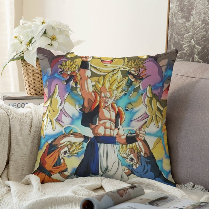 DBZ Goku Vegeta Fusion Saiyan Gogeta Colorful Design Streetwear Couch Pillowcase