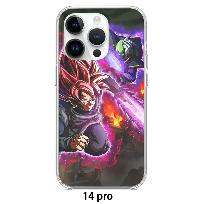 DBZ Goku Black Zamasu Super Saiyan Rose Dope Vibe iPhone 15 Series Phone Case