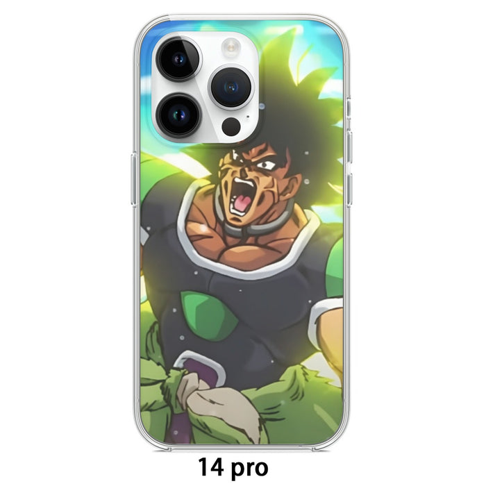 Dragon Ball Z Broly Wearing His Control Mechanism iPhone case