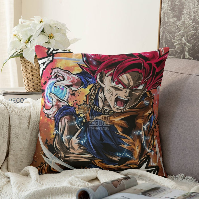 Goku Super Saiyan God Couch Pillowcase