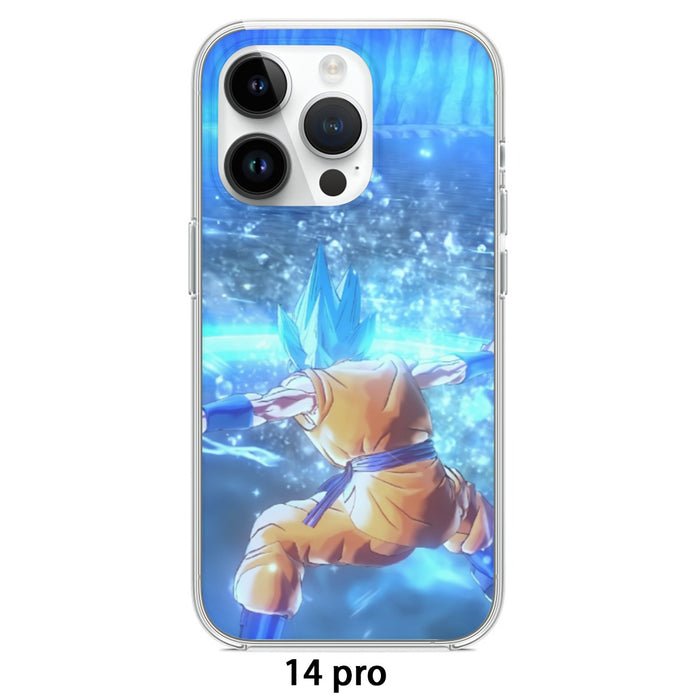 DBZ Goku SSGSS Saiyan God Blue Aura Blasting Streetwear iPhone case