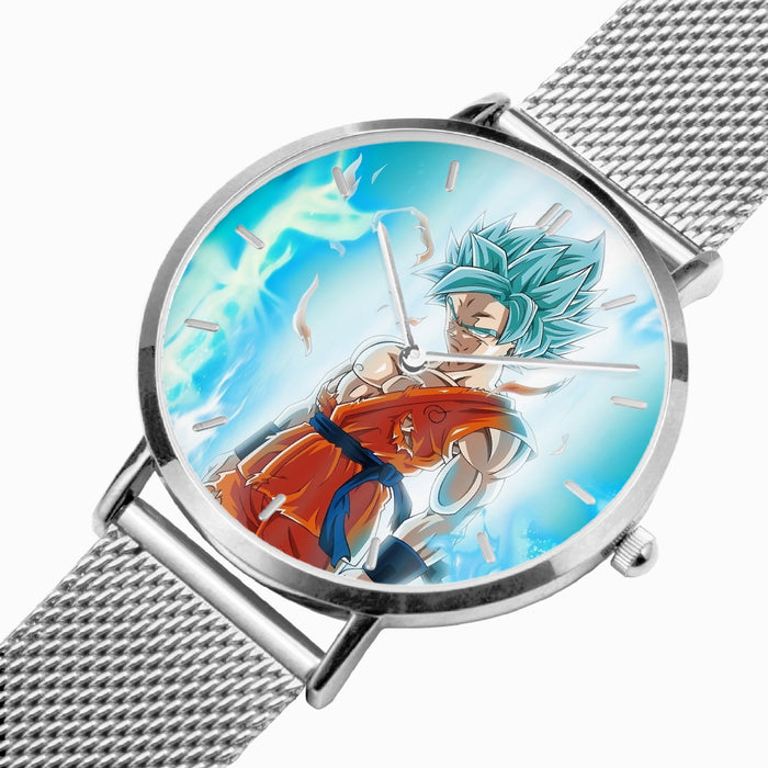 DBZ-Store Serious Super Saiyan Goku 2 Blue Epic Aura Watch