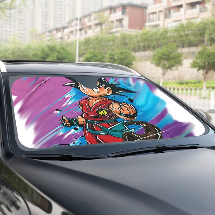 Dragon Ball Z  Kid Goku Graffiti Painting Windshield Sunshade