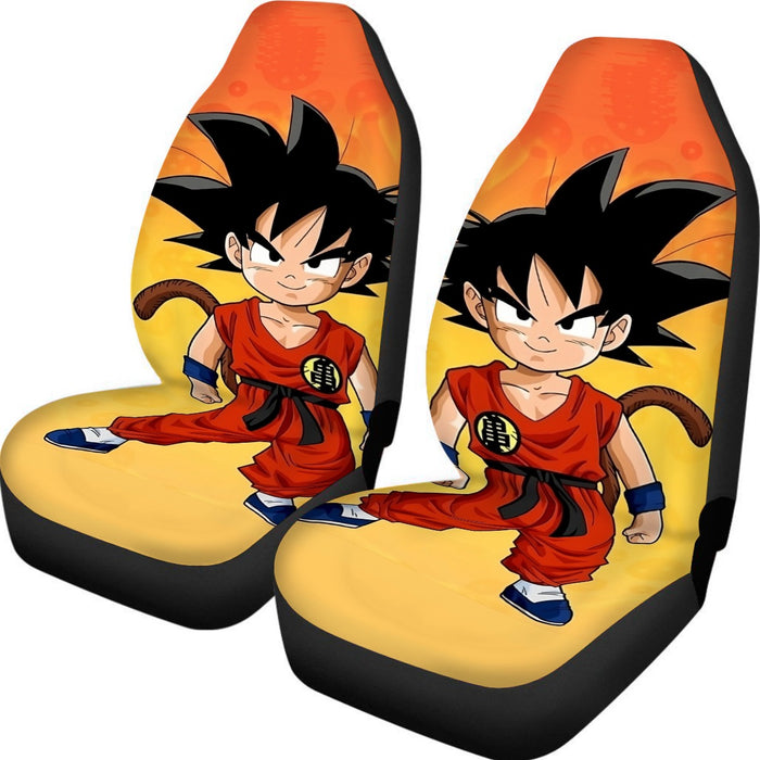 Cute Young Kid Goku Yellow Dragon Ball 3D  Car Seat Cover