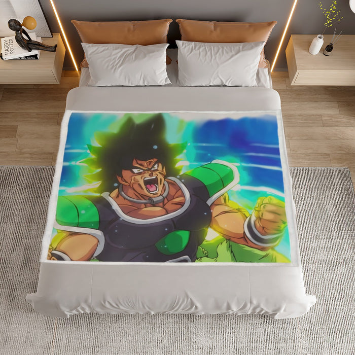 Dragon Ball Super Angry Broly Legendary Super Saiyan Household Warm Blanket