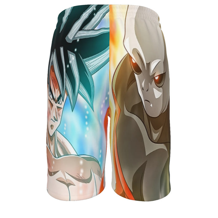Dragon Ball Super Goku vs Jiren Overflowing Aura Men‘s Beach Shorts