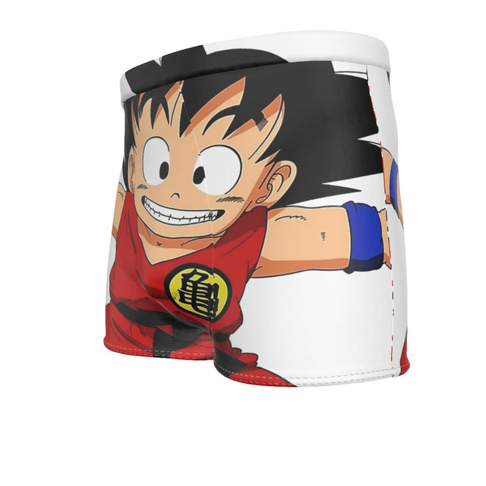 DBZ Jumping Kid Goku In His Training Suit Men's Boxer Briefs