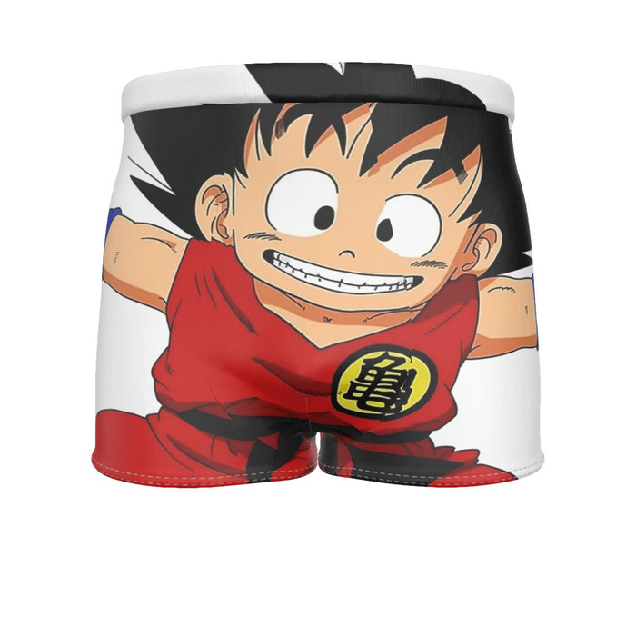 DBZ Jumping Kid Goku In His Training Suit Men's Boxer Briefs