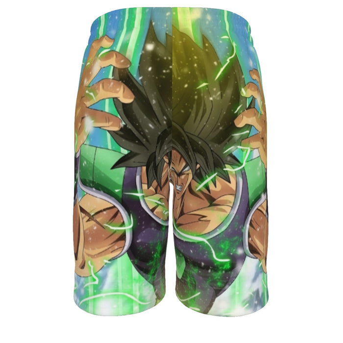 Dragon Ball Super Transforming Broly Men‘s Beach Shorts