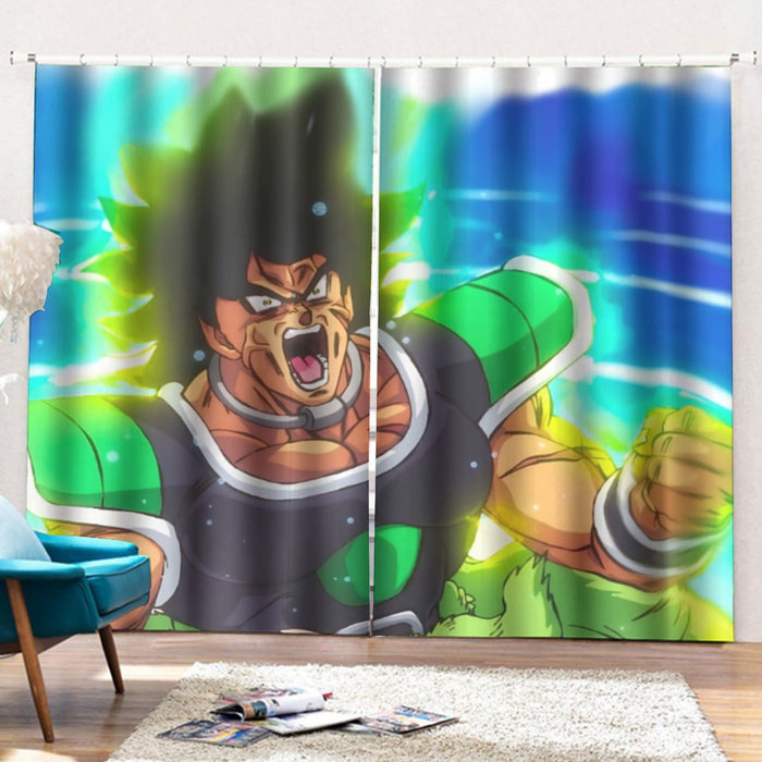 Dragon Ball Super Angry Broly Legendary Super Saiyan Curtains with Hooks