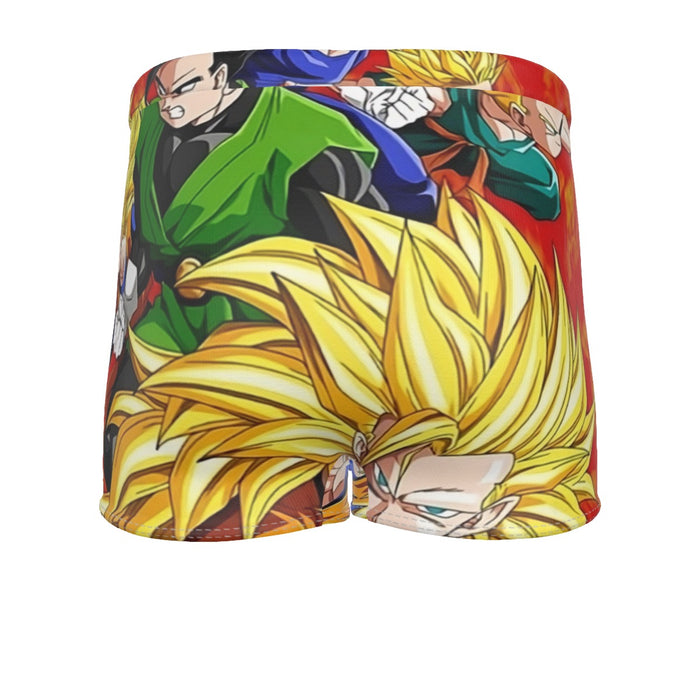 Dragon Ball Goku Super Saiyan 3 Vegeta Gohan Trending Design  Men's Boxer Briefs