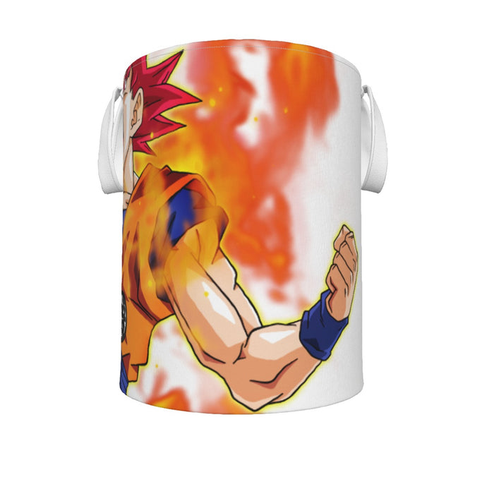 Awesome Goku Super Saiyan God Transformation DBZ Laundry Basket