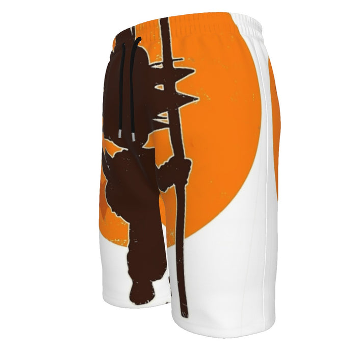Dragon Ball Z Kid Goku Shadow Logo White  Men‘s Beach Shorts