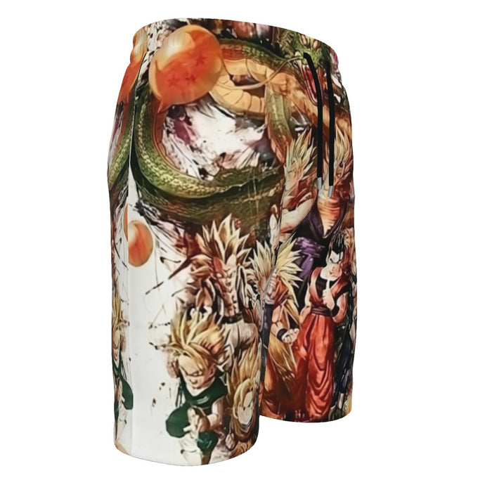 Dragon Ball  Ultimate Shenron x Saiyans Men‘s Beach Shorts