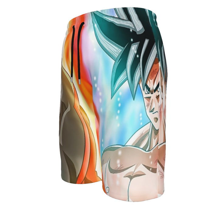 Dragon Ball Super Goku vs Jiren Overflowing Aura Men‘s Beach Shorts