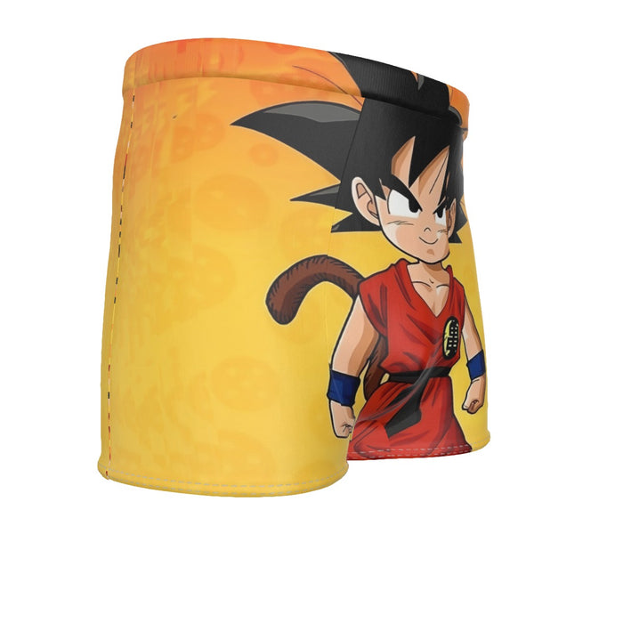 Cute Young Kid Goku Yellow Dragon Ball 3D  Men's Boxer Briefs